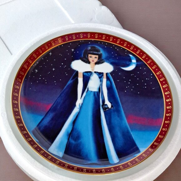 Danbury Mint High Fashion Barbie Midnight Blue Collector Plate Limited Edition - Picture 1 of 6